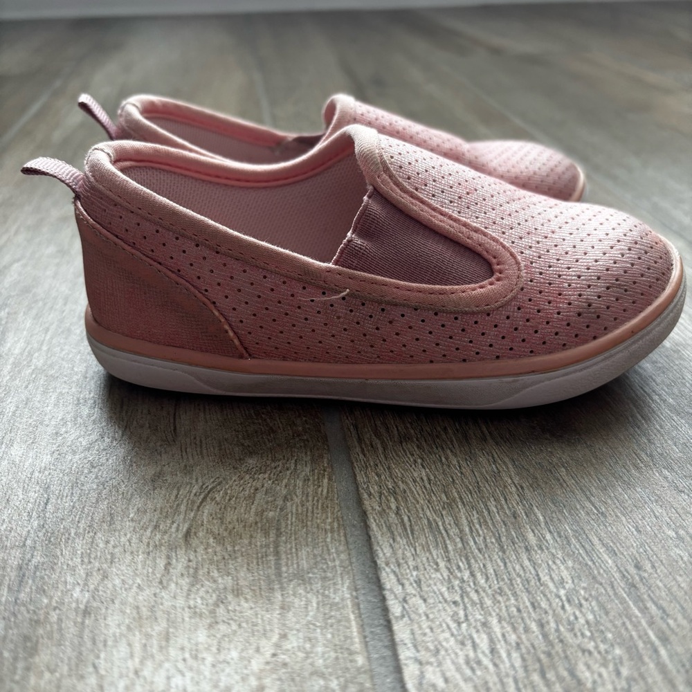Livie & Luca Pink Perforated Kids Sneakers